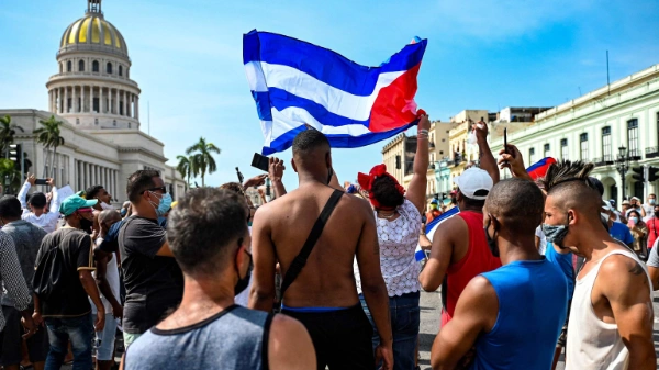 Protestas en las calles de cuba.
