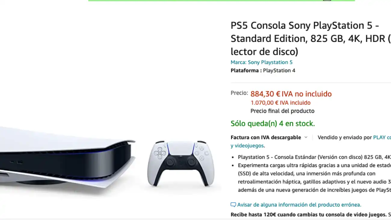 comprar PS5 en Amazon