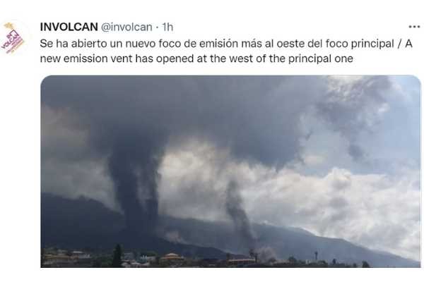 nuevo foco de emisión volcán La Palma