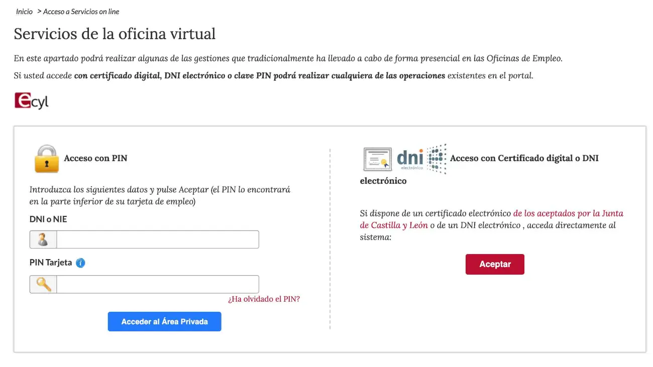Cómo sellar el paro en Castilla y León por internet |