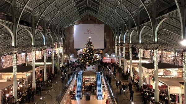 Mercado Central de Valencia de Navidad. 