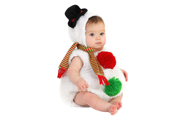 Disfraz muñeco de nieve para bebés. 