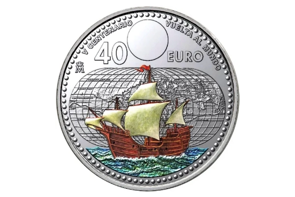 Moneda especial de 40 euros, vuelta al mundo